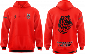 Sweat à capuche Tiger Ball Adulte Rouge